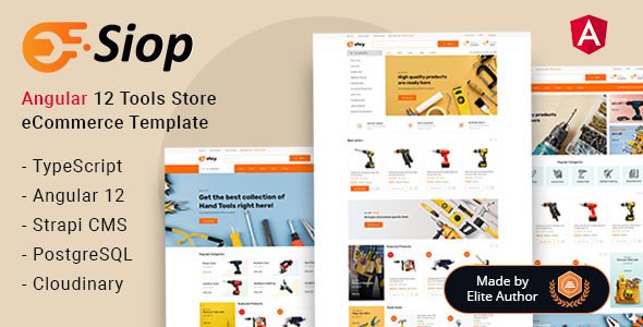 [Download] Siop – Tools Store Angular Functional Template + Admin Panel 