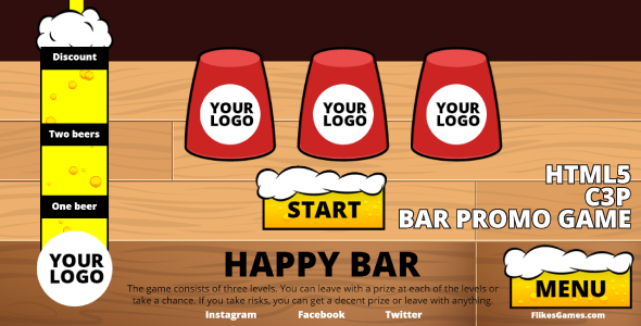 [Download] Happy Bar – HTML5 promo game, Construct 3 (.c3p) 