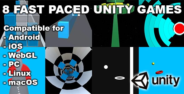 [Download] 8 Fast Paced Unity Games Bundle 