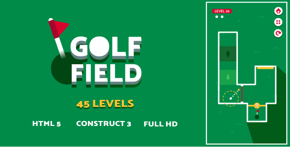 [Download] Golf Field – HTML5 Game (Construct3) 