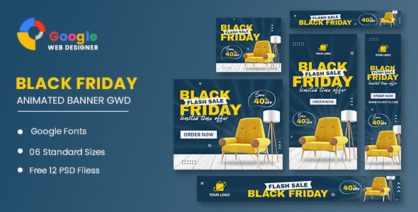 [Download] Black Friday Sale Furniture HTML5 Banner Ads GWD 