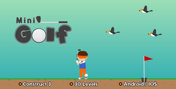 [Download] Mini Golf – HTML5 Game (Construct 3) 