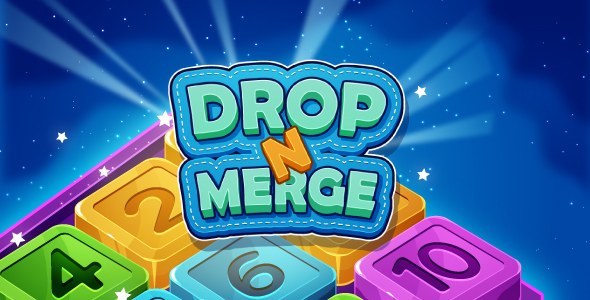 [Download] Drop N Merge – HTML5 Puzzle Game (Phaser 3) 