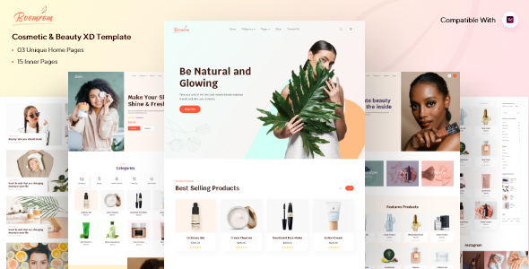 [Download] Boomrom – Cosmetic & Beauty Shop Adobe XD Template 