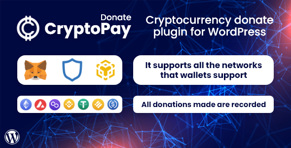 [Download] CryptoPay Donate – Cryptocurrency donate plugin for WordPress 