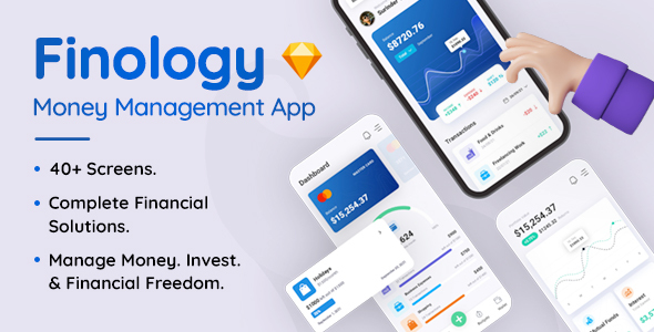 [Download] Finology – Money Management App Sketch Template 