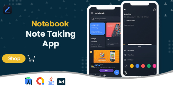 [Download] Notebook – Note Taking – Android App with – Admob Ads 