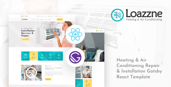 [Download] Loazzne – Gatsby React Heating & Air Conditioning Services Template 