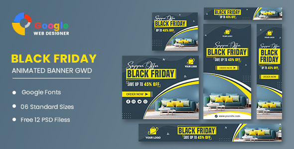 [Download] Black Friday Furniture HTML5 Banner Ads GWD 