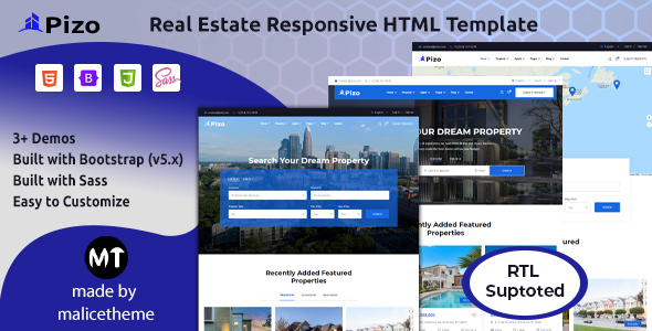 [Download] Pizo – Real Estate Responsive HTML Template 
