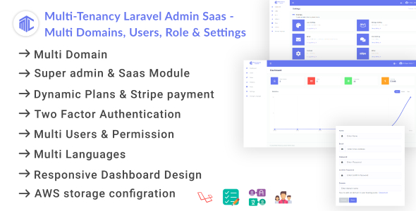 [Download] Multi-Tenancy Laravel Admin Saas – Domains, Users, Role, Permissions & Settings 