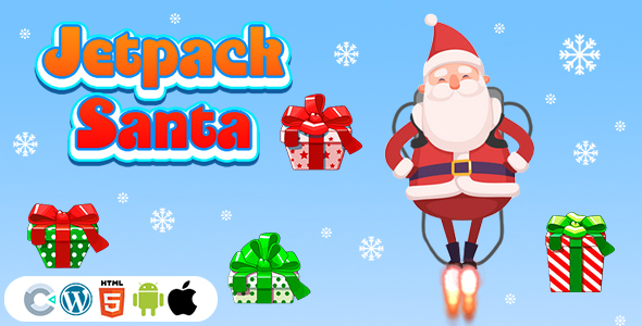 [Download] Jetpack Santa Game (Construct 3 | C3P | HTML5) Christmas Game 
