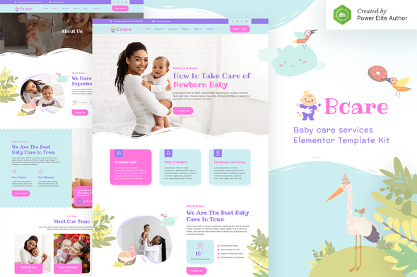 [Download] Bcare – Baby Care Services Elementor Template Kit 