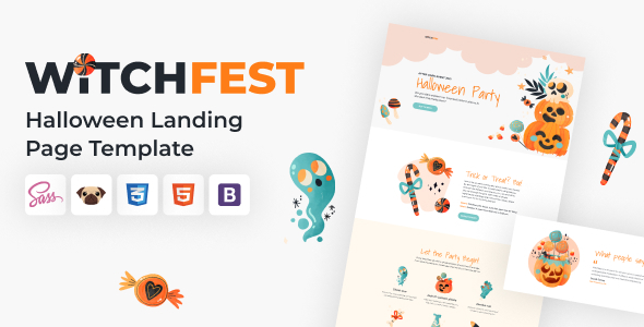 [Download] Witchfest – Halloween Landing Page Template 