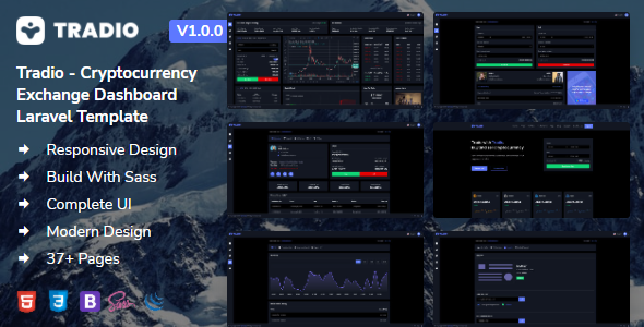 [Download] Tradio – Cryptocurrency Exchange Dashboard Laravel Template 