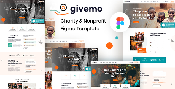 [Download] Givemo – Charity & Nonprofit Figma Template 