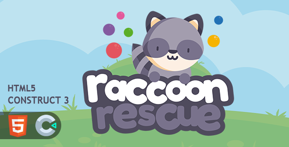 [Download] Raccoon Rescue Bubble Shooter HTML5 Construct 3 Game 