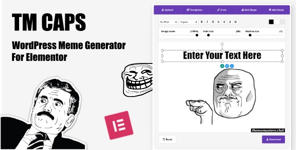 [Download] TM CAPS – WordPress Meme Generator For Elementor 