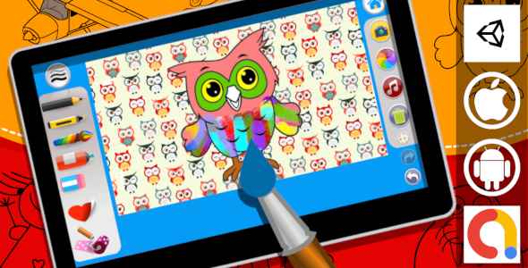 [Download] Kids Coloring Book With Magic Pen | Unity Game With AdMob For Android And iOS 