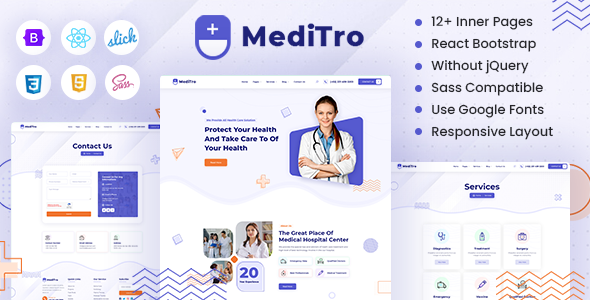[Download] MediTro – Medical React Template 
