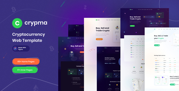 [Download] Crypma – Cryptocurrency Website Figma Template 