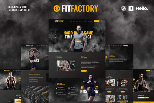 [Download] Fit Factory – Fitness Gym Elementor Template Kit 