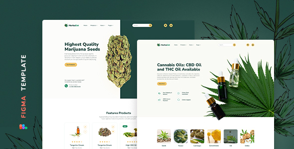 [Download] Herbalist – Medical Marijuana Store for Figma 
