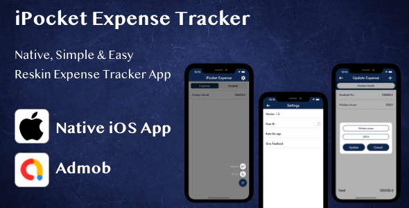 [Download] iPocket Expense Tracker (Swift, Admob – Full Application) 