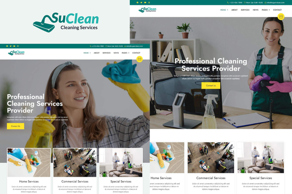[Download] SuClean – Cleaning Services Elementor Template Kit 