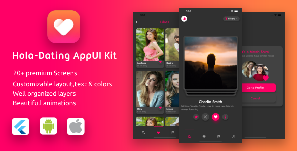 [Download] Hola – Dating App Flutter UI Kit 