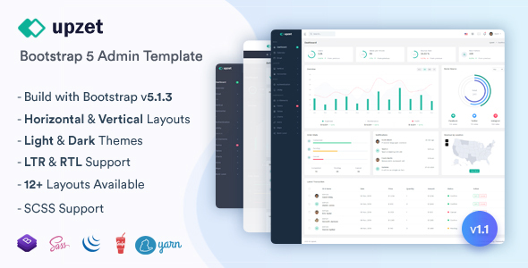 [Download] Upzet – Admin & Dashboard Template 