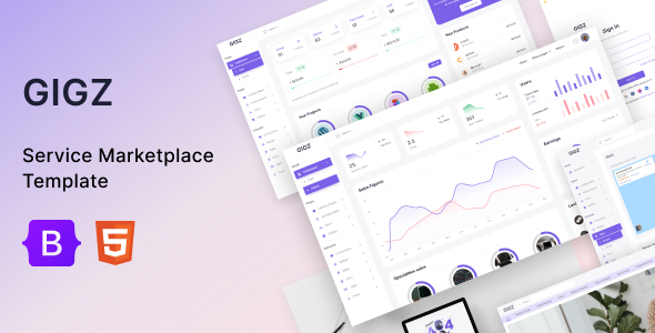 [Download] Gigz | Service Marketplace Landing Page & Admin Template 