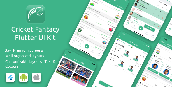 [Download] Cricket Fantasy Flutter UI Kit 