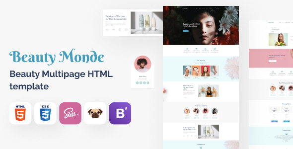 [Download] Beauty Monde – Beauty Salon HTML5 Website Template 