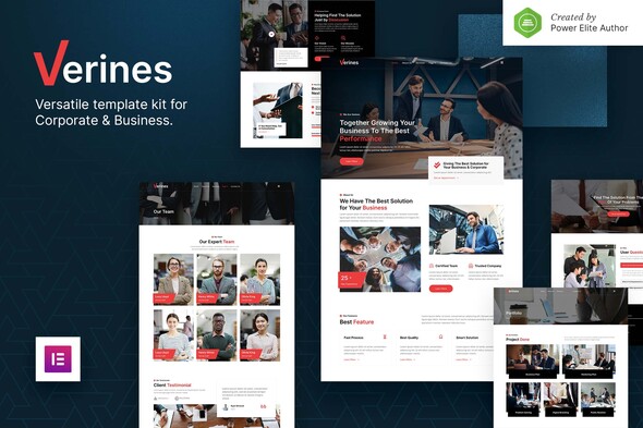 [Download] Verines – Professional Corporate & Business Elementor Template Kit 