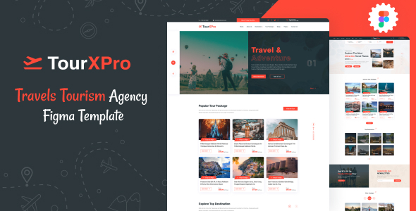 [Download] TourX Pro – Travels Tourism Agency Figma Template 
