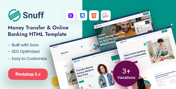 [Download] Snuff – Money Transfer & Banking HTML Template 