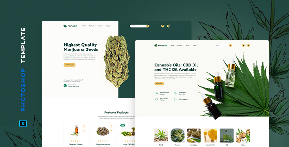 [Download] Herbalist – Medical Marijuana Store for Photoshop 