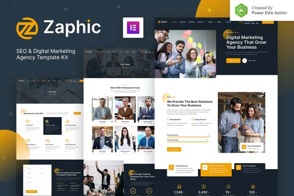 [Download] Zaphic – SEO & Digital Marketing Agency Elementor Template Kit 