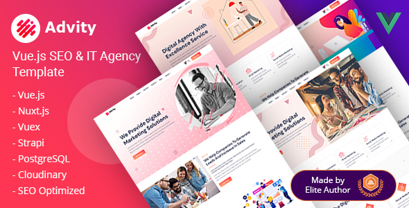 [Download] Advity – Vue Strapi Marketing Agency Template 