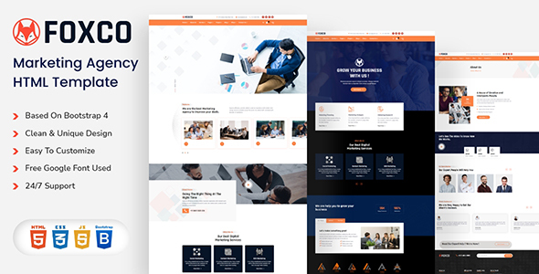 [Download] Foxco – Marketing Agency Html Template 