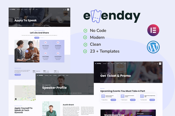 [Download] Evenday – Event Management & Expo Orgaziner Elementor Template Kit 