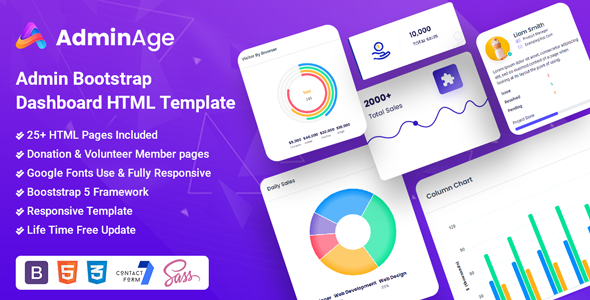 [Download] Adminage – Bootstrap Admin & dashboard Template 