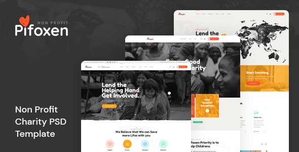 [Download] Pifoxen – Non Profit Charity PSD Template 