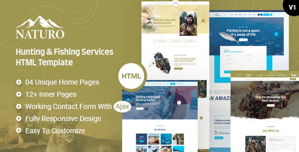 [Download] Naturo – Hunting and Fishing Services HTML Template 