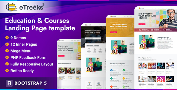[Download] eTreeks – Online Courses & Education React JS Template 