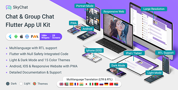 [Download] SkyChat – Chat & Group Chat Flutter App (Android, IOS, PWA Responsive Website) 