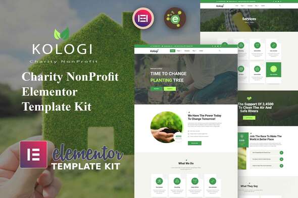 [Download] Kologi – Charity NonProfit Elementor Template Kit 