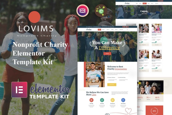 [Download] Lovims – Charity NonProfit Elementor Template Kit 