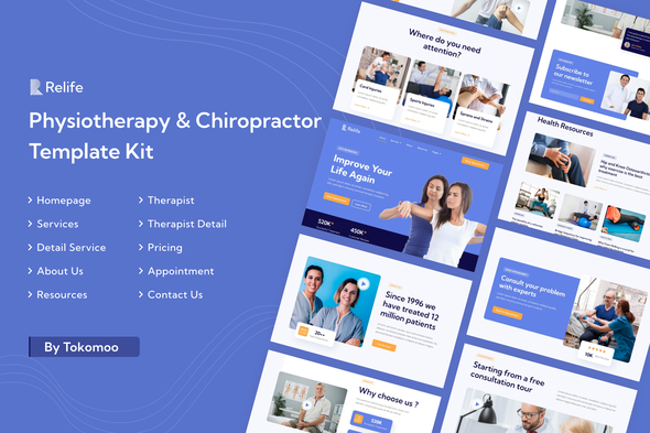 [Download] Relife | Physiotherapy & Chiropractor Elementor Template Kit 